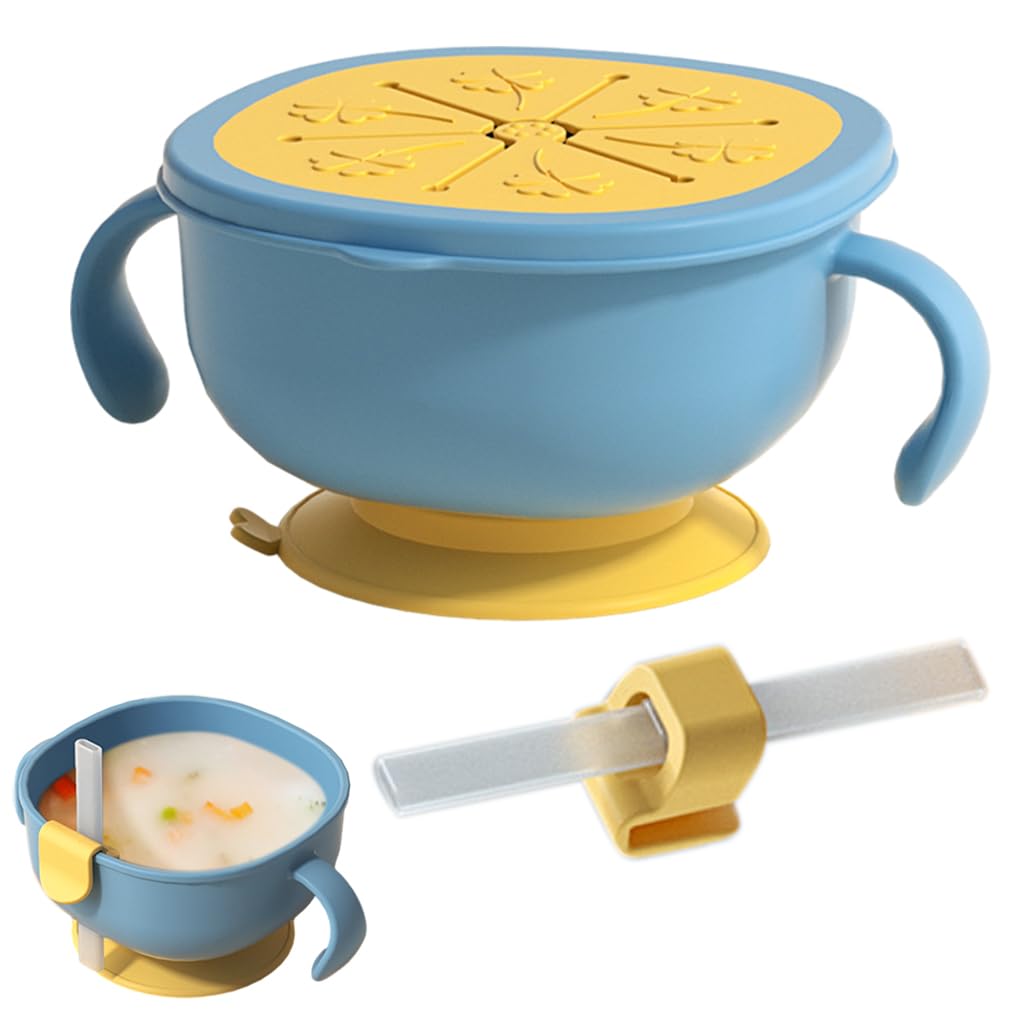 SNOWIE SOFT Baby Food Bowl 250ml Food-Grade Silicone Food Bowl Snack Cup Dual Ear Toddler Snack Cup Baby Sippy Cup Soup Bowl with Sippy & Lid, Bottom Suction Cup Design, Dishwasher Safe SNOWIE SOFT Baby Food Bowl 250ml Food-Grade Silicone Food Bowl Snack Cup Dual Ear Toddler Snack Cup Baby Sippy Cup Soup Bowl with Sippy & Lid, Bottom Suction Cup Design, Dishwasher Safe